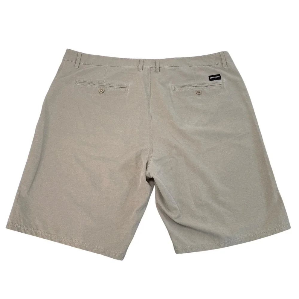 Killer Dana Mens Hybrid Boardwalk Shorts Khaki Tan‎ Stretch Ripstop Size 38 Surf